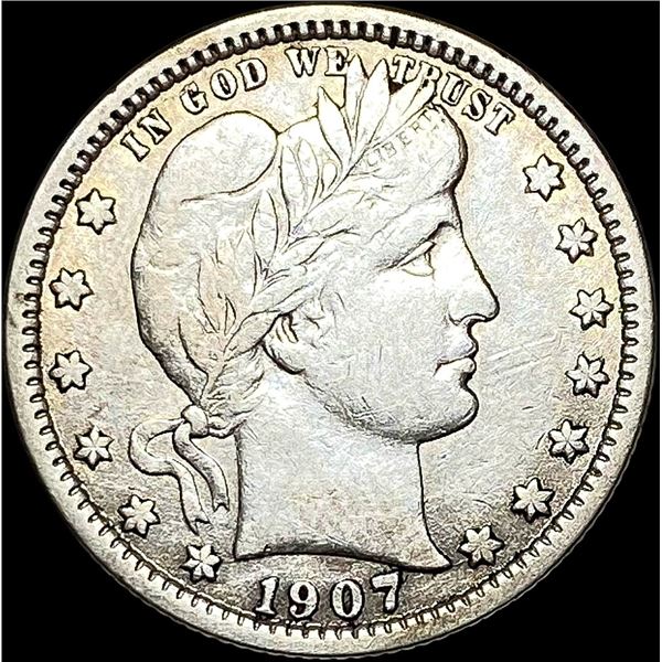 1907 Barber Quarter LIGHTLY CIRCULATED