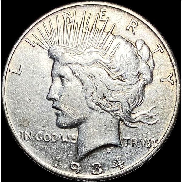 1934-S Peace Silver Dollar NEARLY UNCIRCULATED