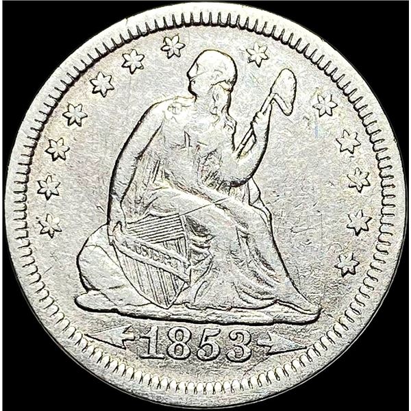 1853 Arrows Seated Liberty Quarter CLOSELY UNCIRCULATED