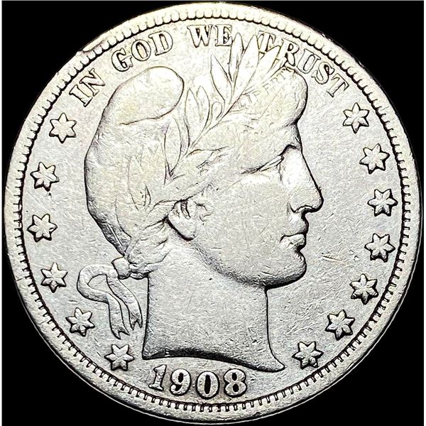 1908 Barber Silver Half Dollar NICELY CIRCULATED