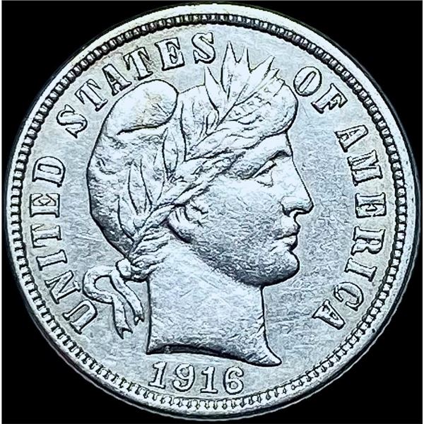 1916 Silver Barber Dime CHOICE AU