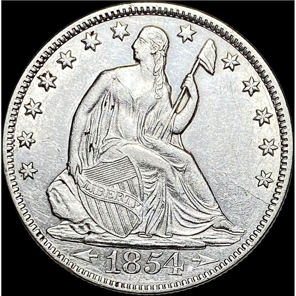 1854-O Silver Seated Liberty Half Dollar CLOSELY UNCIRCULATED