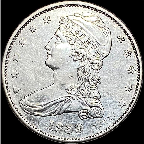 1839 Capped Bust Half Dollar NEARLY UNCIRCULATED