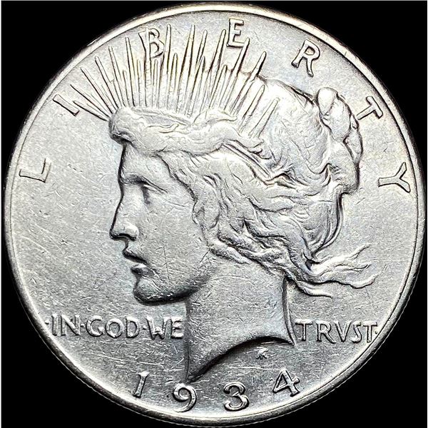 1934-S Peace Silver Dollar NEARLY UNCIRCULATED