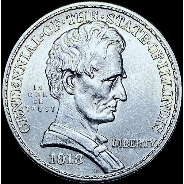 1918 Silver Half Dollar Illinois Centennial CHOICE BU
