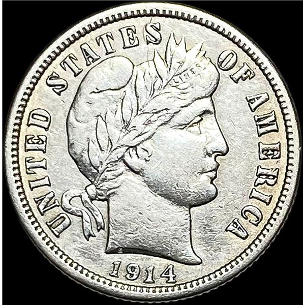 1914 Barber Dime CLOSELY UNCIRCULATED