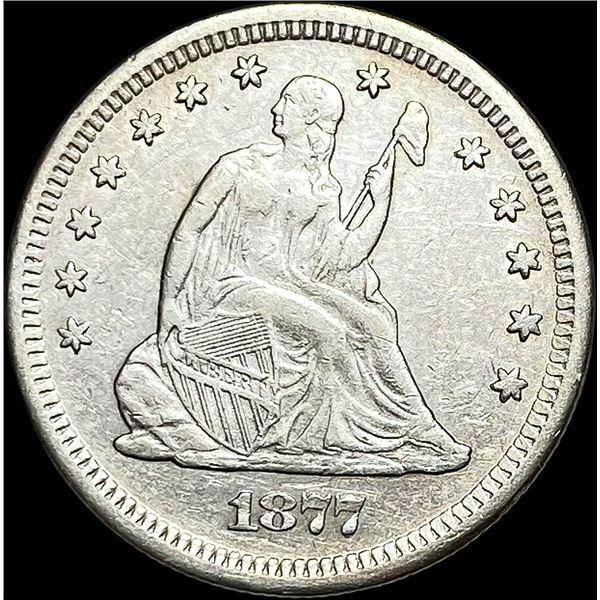 1877-S Silver Seated Liberty Quarter NEARLY UNCIRCULATED
