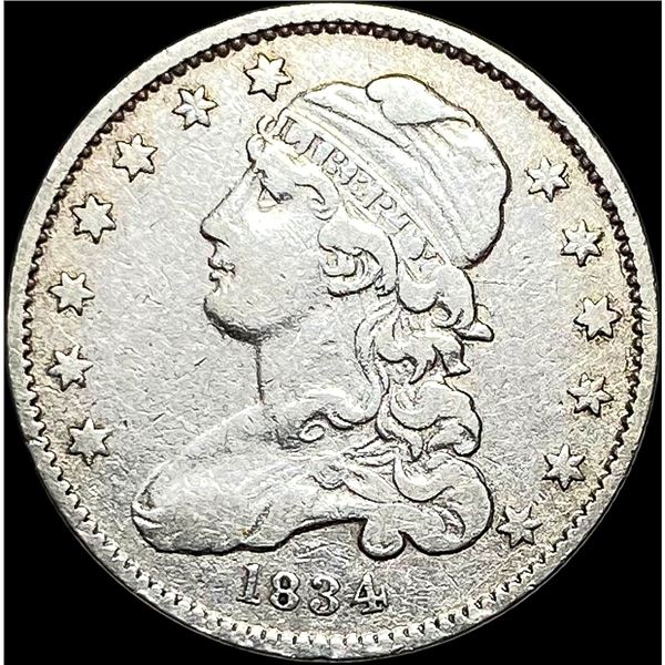 1834 Capped Bust Silver Quarter LIGHTLY CIRCULATED