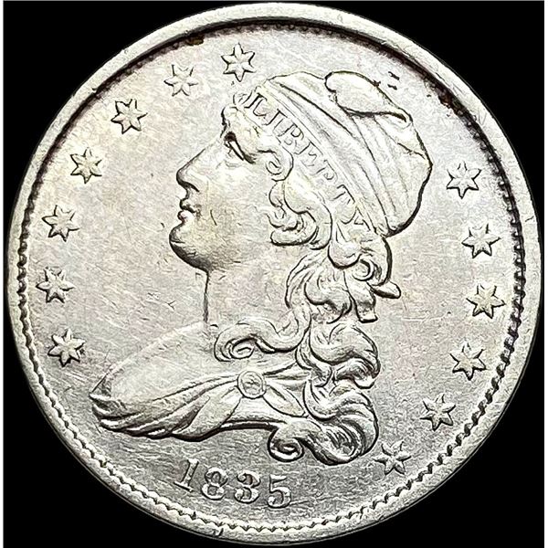 1835 Capped Bust Silver Quarter NEARLY UNCIRCULATED