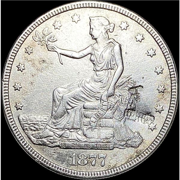 1877 Silver Trade Dollar NEARLY UNCIRCULATED