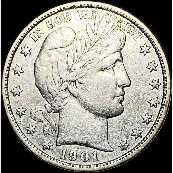 1901 Barber Silver Half Dollar CLOSELY UNCIRCULATED