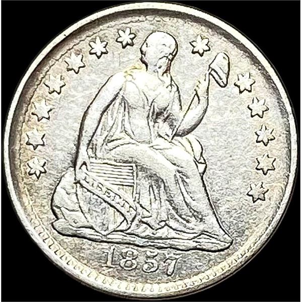 1857 Seated Liberty Half Dime NEARLY UNCIRCULATED