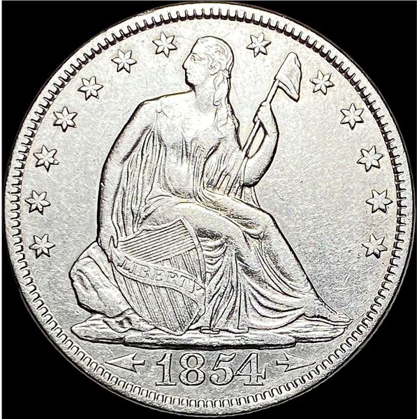 1854 Arrows Seated Liberty Half Dollar NEARLY UNCIRCULATED