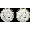 Image 1 : [2]1908 & 1914 Silver Barber Dimes CLOSELY UNCIRCULATED