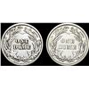 Image 2 : [2]1908 & 1914 Silver Barber Dimes CLOSELY UNCIRCULATED