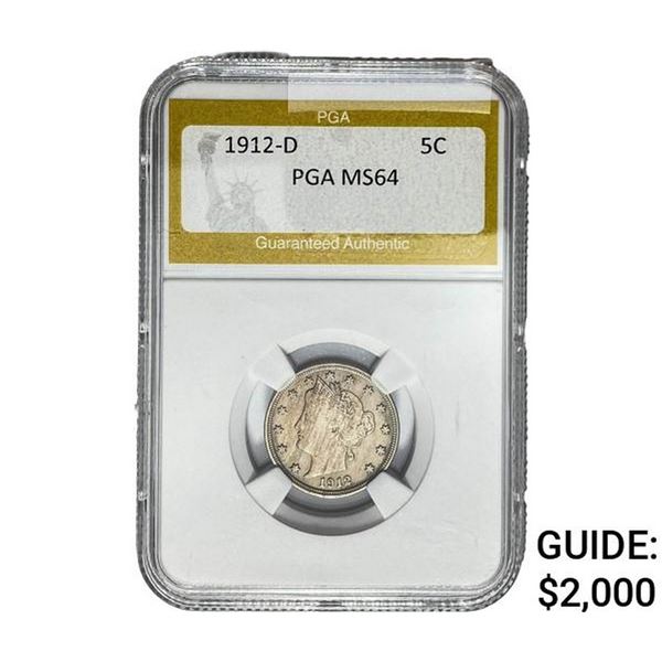 1912-D Liberty Victory Nickel PGA MS64