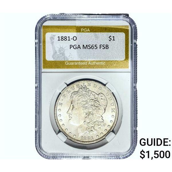 1881-O Morgan Silver Dollar PGA MS65
