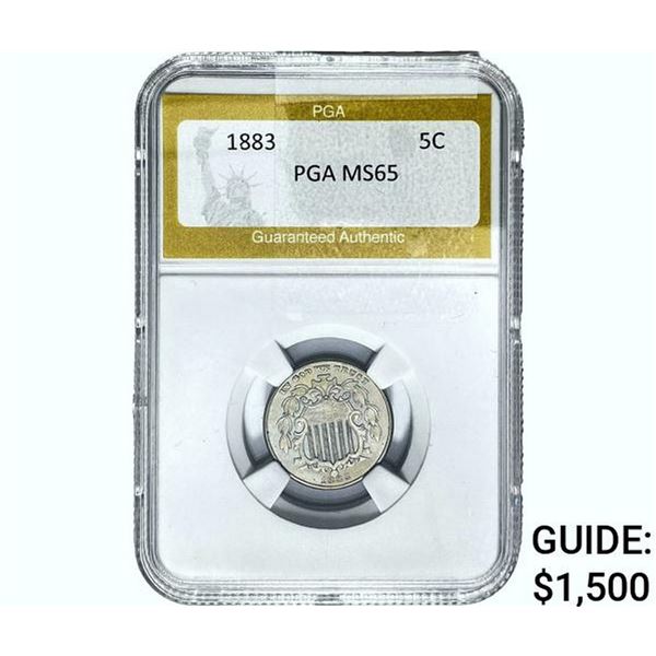 1883 Shield Nickel PGA MS65