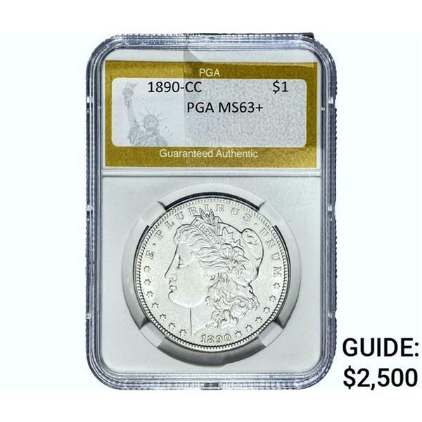 1890-CC Morgan Silver Dollar PGA MS63+