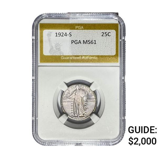 1924-S Standing Liberty Quarter PGA MS61
