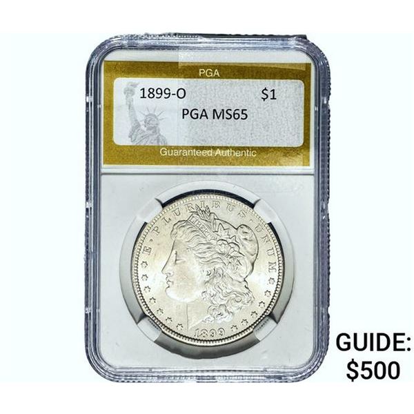 1899-O Morgan Silver Dollar PGA MS65