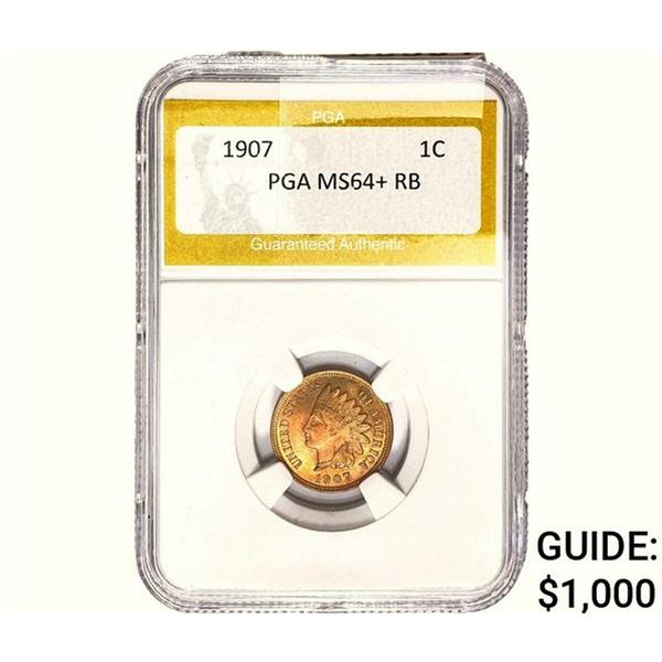 1907 Indian Head Cent PGA MS64+ RB