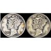 Image 1 : [2]1921 Mercury Dime NICELY CIRCULATED