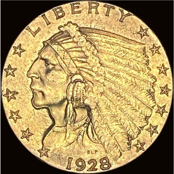 1928 $2.50 Gold Quarter Eagle CLOSELY UNCIRCULATED