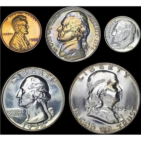 1954 U.S. Proof Set 1C-50C CHOICE PROOF