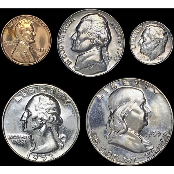 1953 U.S. Proof Set 1C-50C CHOICE PROOF