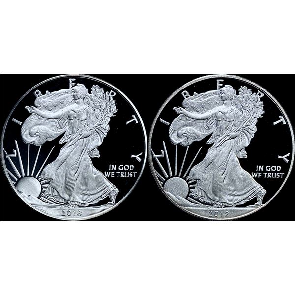 [2]2012-2018 American Silver Eagle GEM PROOF