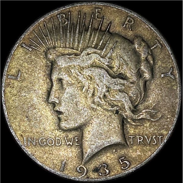 1935 Silver Peace Dollar NEARLY UNCIRCULATED