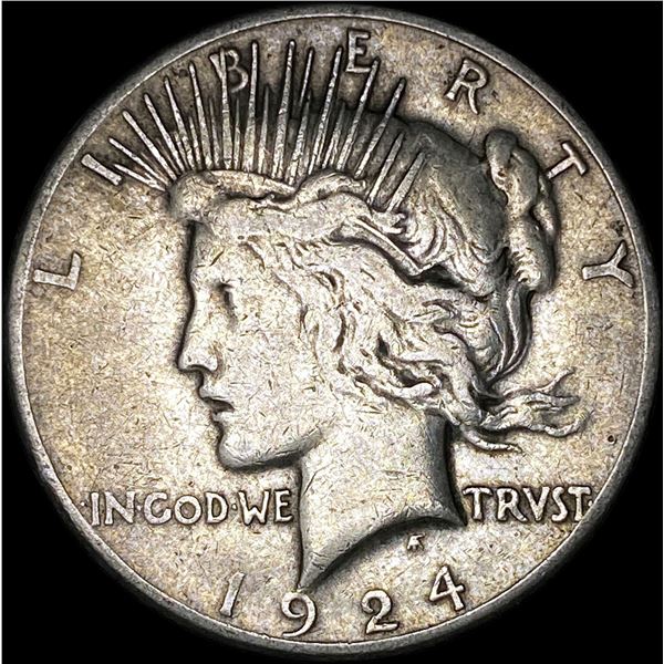 1924-S Silver Peace Dollar NEARLY UNCIRCULATED