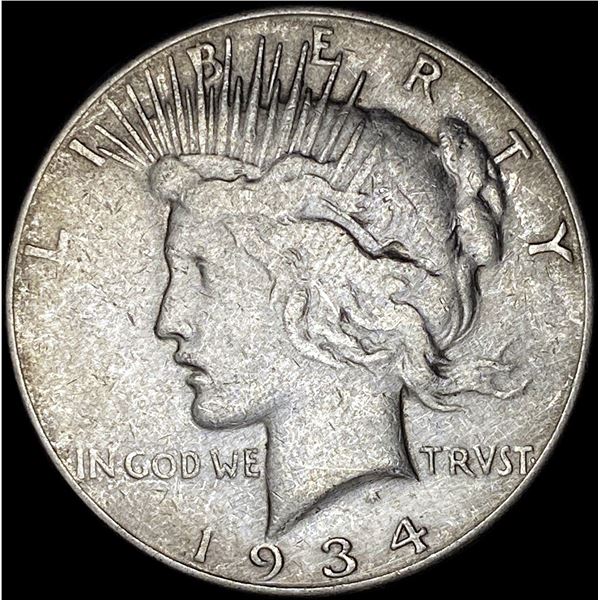 1934 Silver Peace Dollar ABOUT UNCIRCULATED