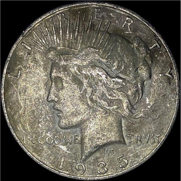 1935-S Silver Peace Dollar ABOUT UNCIRCULATED