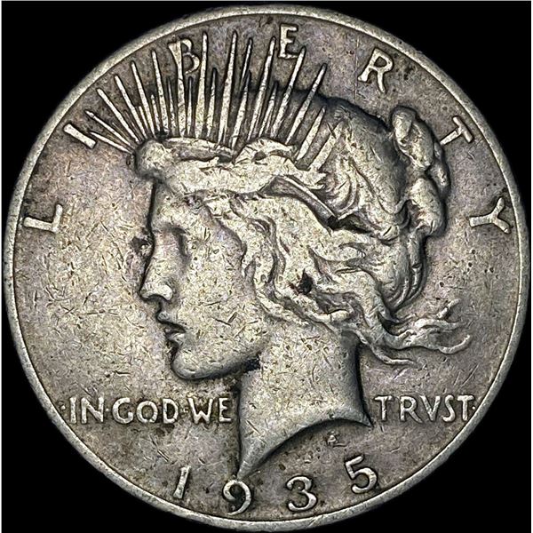 1935-S Silver Peace Dollar ABOUT UNCIRCULATED