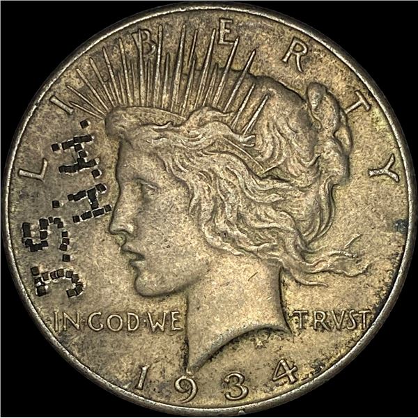 1934 Silver Peace Dollar ABOUT UNCIRCULATED