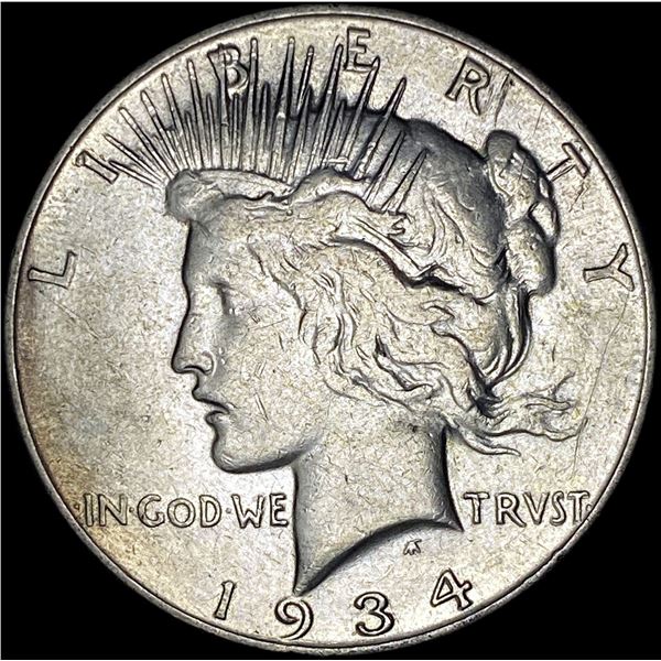 1934 Silver Peace Dollar ABOUT UNCIRCULATED