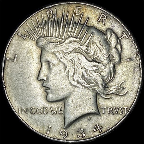 1934 Silver Peace Dollar ABOUT UNCIRCULATED
