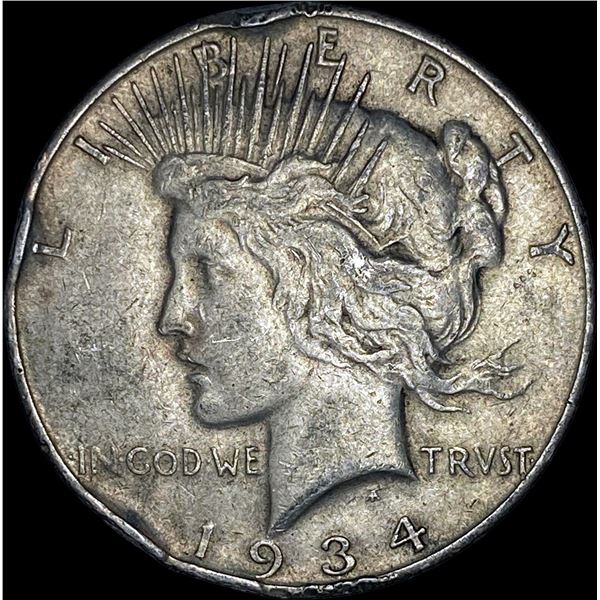 1934-D Silver Peace Dollar ABOUT UNCIRCULATED