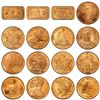 Image 1 : ND 16 1oz Copper Rounds/Bars Lot [16 Coins]