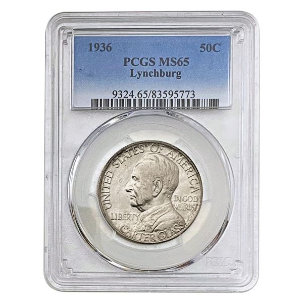 1936 Lynchburg Half Dollar PCGS MS65