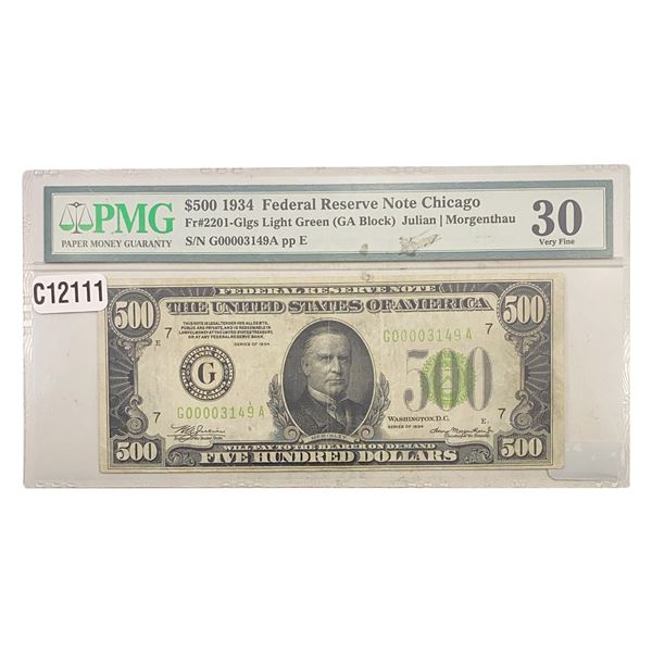 1934 $500 Federal Reserve Note PMG VF30