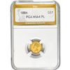 Image 1 : 1884 Rare Gold Dollar PGA MS64 PL