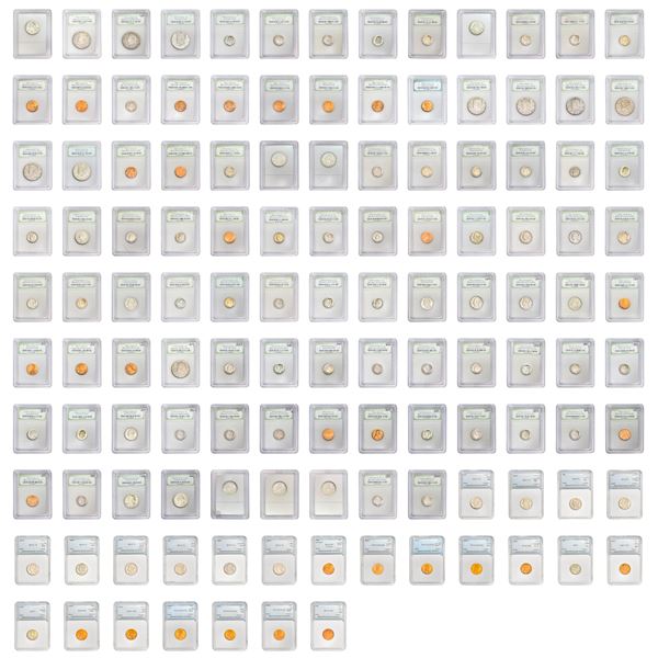 1930-2009 [124] Assorted U.S. Coin Slab Lot