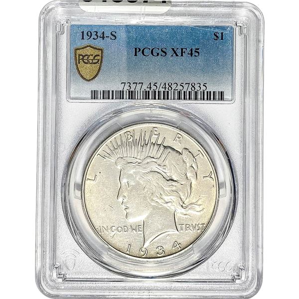 1934-S Silver Peace Dollar PCGS XF45