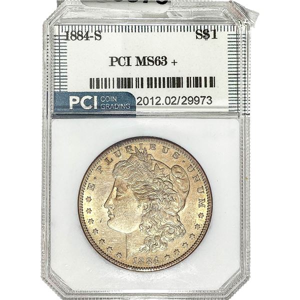 1884-S Morgan Silver Dollar PCI MS63+