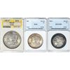 Image 1 : 1881-1902-S GEM BU Morgan Silver Dollar[3 Coins] NNC MS64/66 DMPL