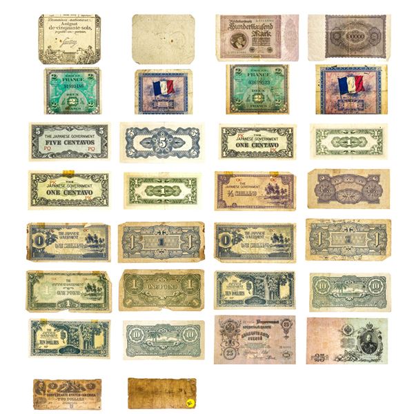 1863-1945 US and Foreign Currency Lot [14 Notes]