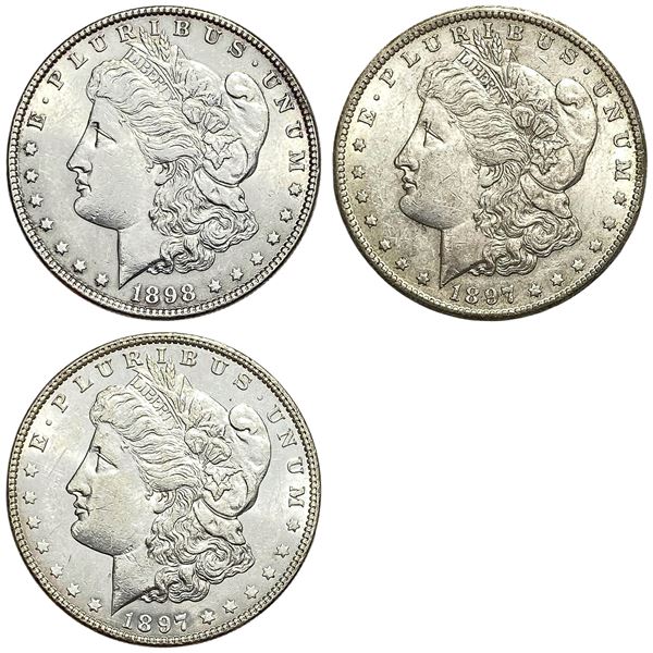 1897-1898 BU Morgan Silver Dollar Lot